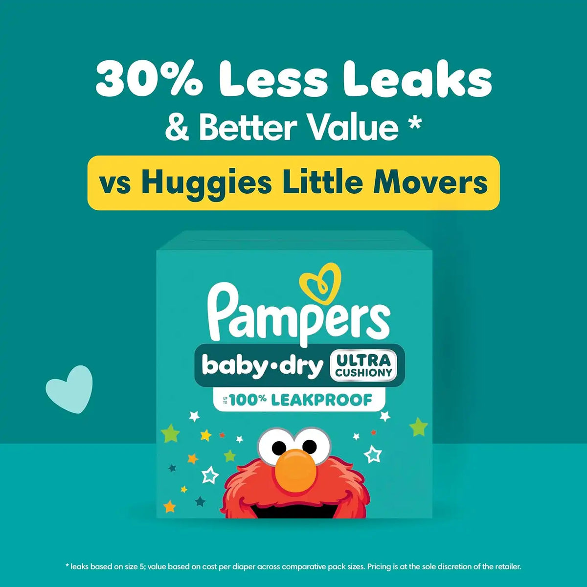 Pampers Diapers - Baby Dry - Size 4, 186 Count, Absorbent Disposable Infant Diaper (Packaging May Vary)
