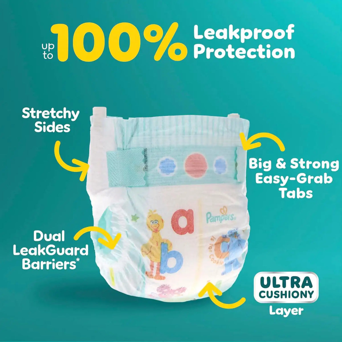Pampers Baby Dry Diapers, Size 1, 8-14 lbs, 252 Count, Absorbent Disposable Diapers