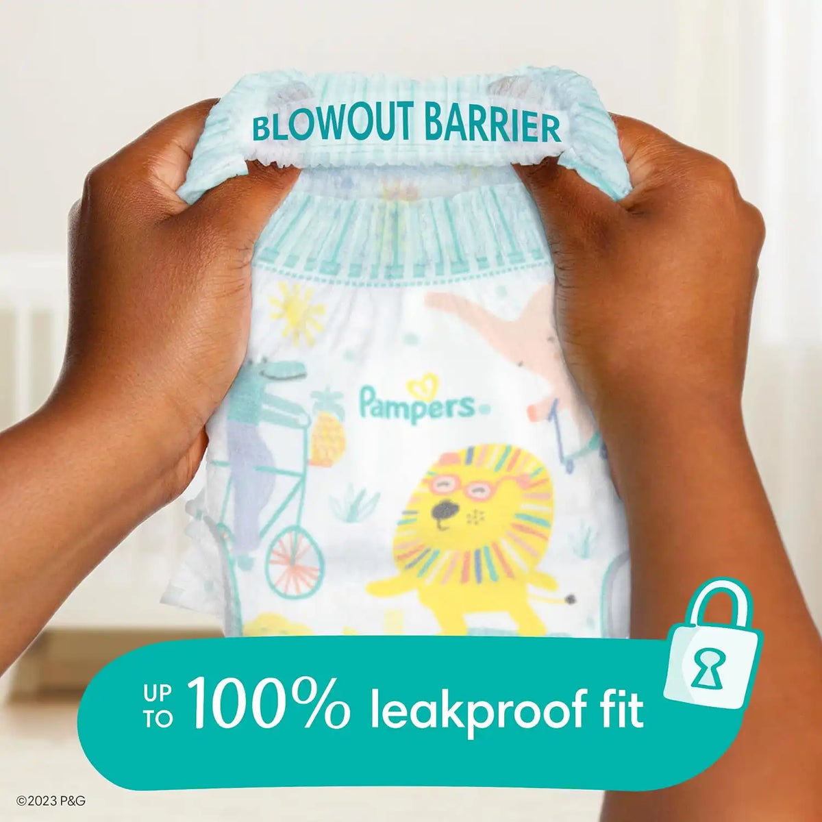 Pampers Pull On Cruisers 360° Fit Disposable Baby Diapers Size 6, 2 Months Supply (2 x 104 Count) with Sensitive Water Based Baby Wipes 12X Multi Pack Pop-Top and Refill (1008 Count)