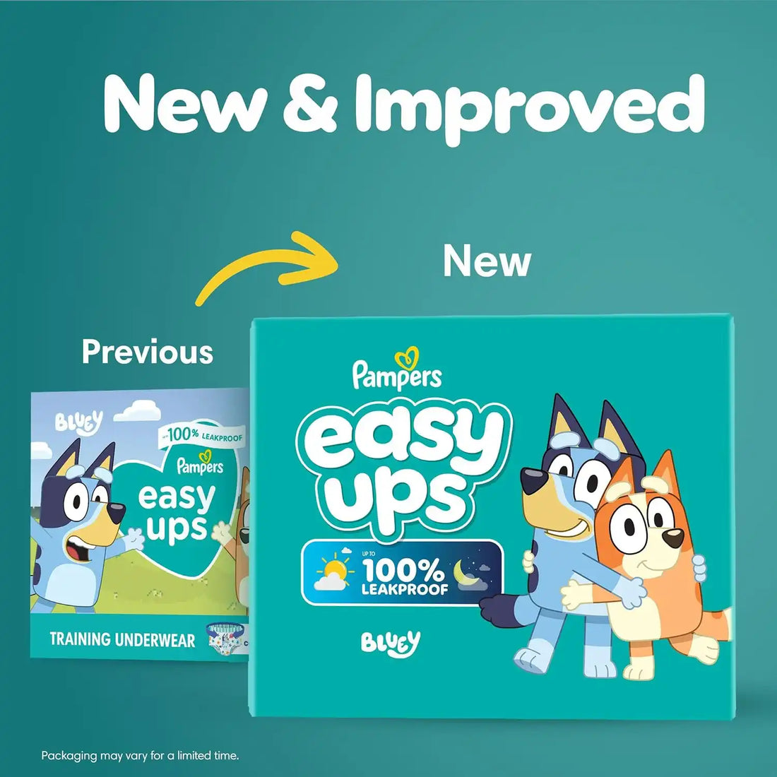Pampers Training Pants - Easy Ups Boys & Girls Bluey - Size 4T-5T, 104 Count, Children's Potty Underwear (Packaging May Vary)