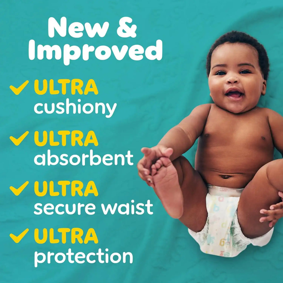Pampers Diapers - Baby Dry - Size 6, 64 Count, Absorbent Disposable Infant Diaper (Packaging May Vary)