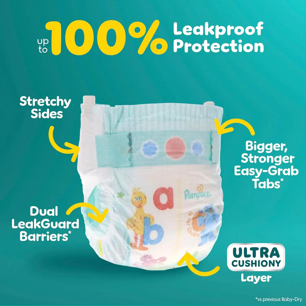 Pampers Diapers - Baby Dry - Size 7, 88 Count, Absorbent Disposable Infant Diaper (Packaging May Vary)