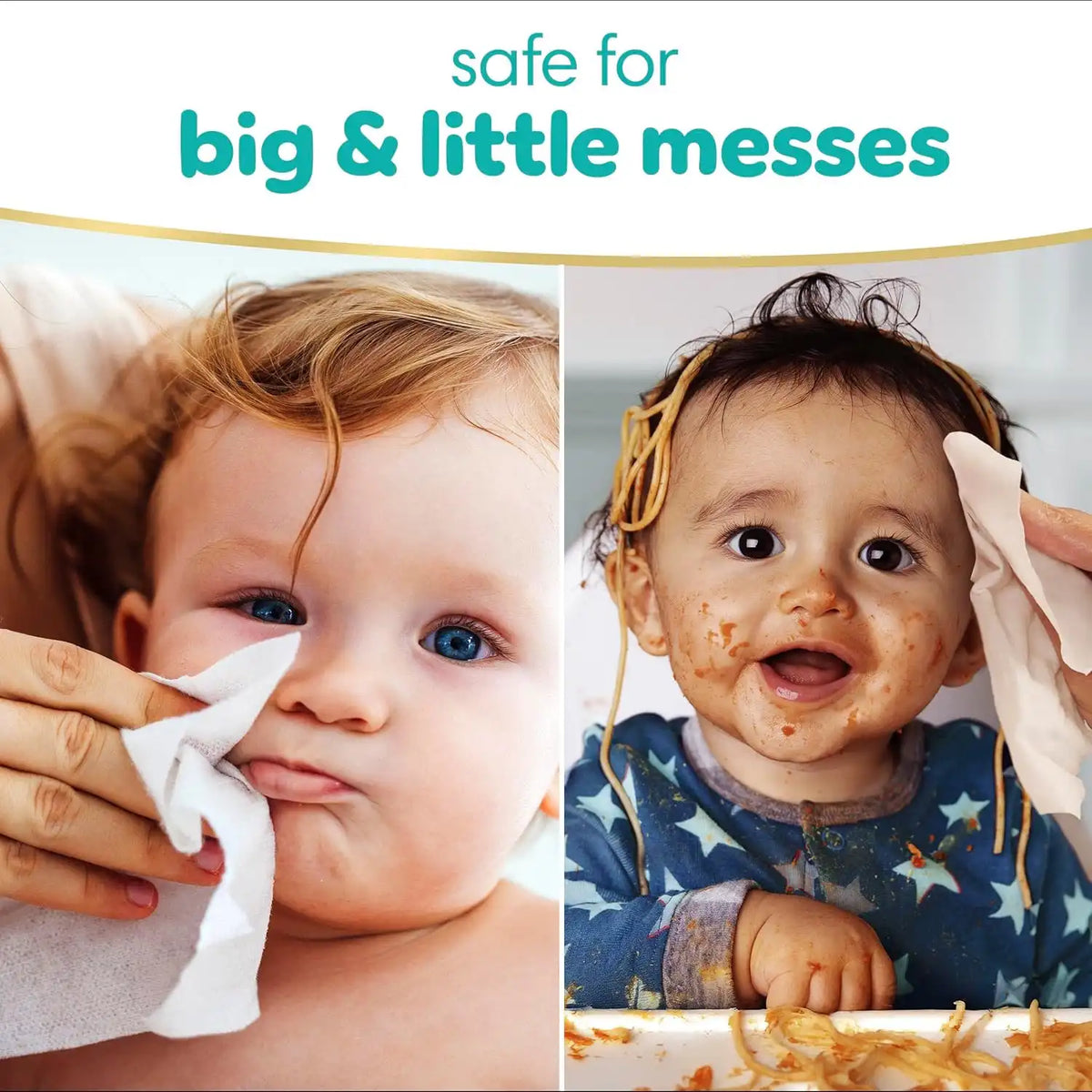 Pampers Sensitive Baby Wipes, Clinically Proven, Fragrance Free, Unscented, Water Based, Hypoallergenic, Multi-Use, Hand Wipes 168 Wipes Total (2X Flip-Top Packs) [Packaging May Vary]