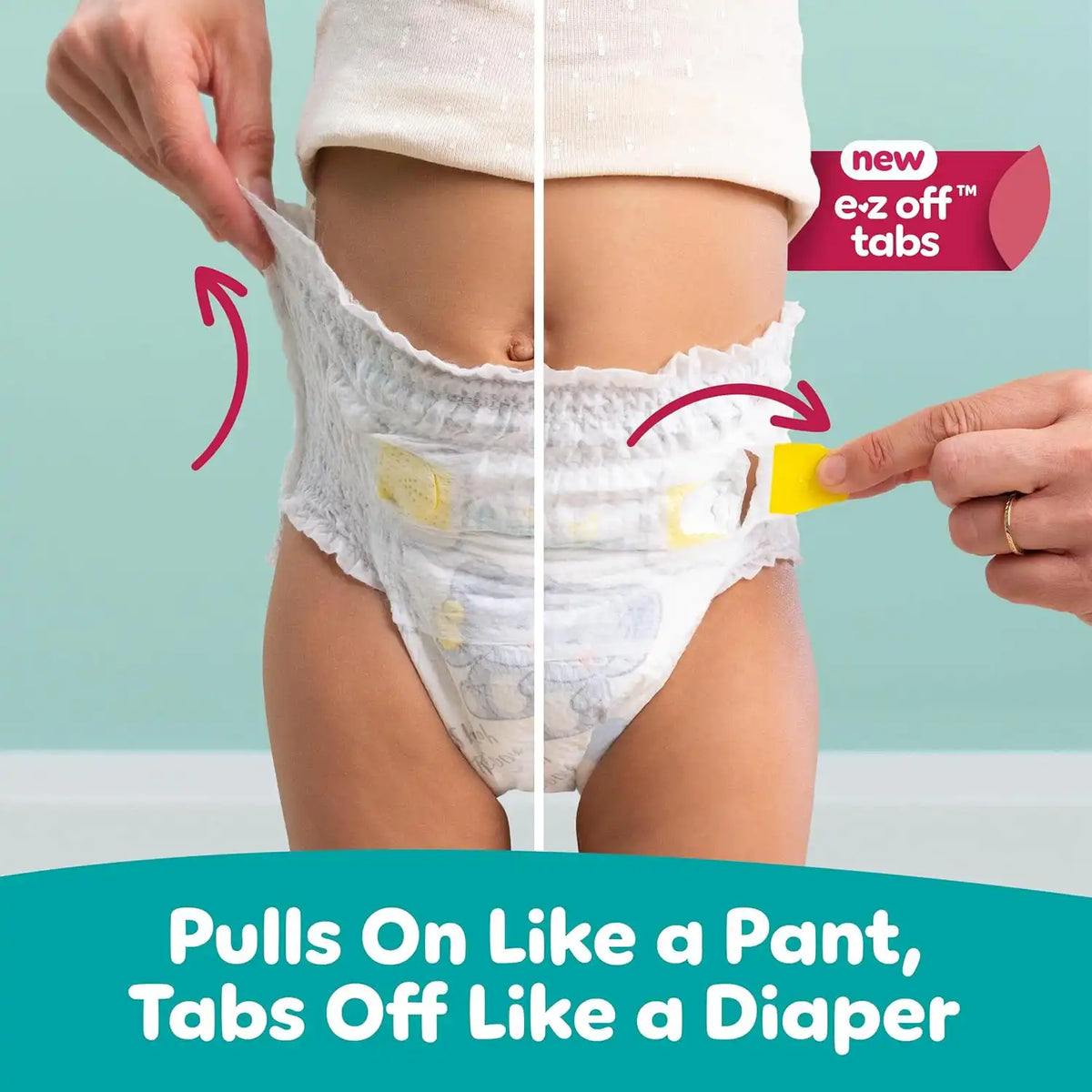 Pampers Swaddlers 360 Pull-On Diapers, Size 4, 132 Count, with Sensitive Water Based Baby Wipes 12 Flip-Top Packs (1008 Wipes Total)
