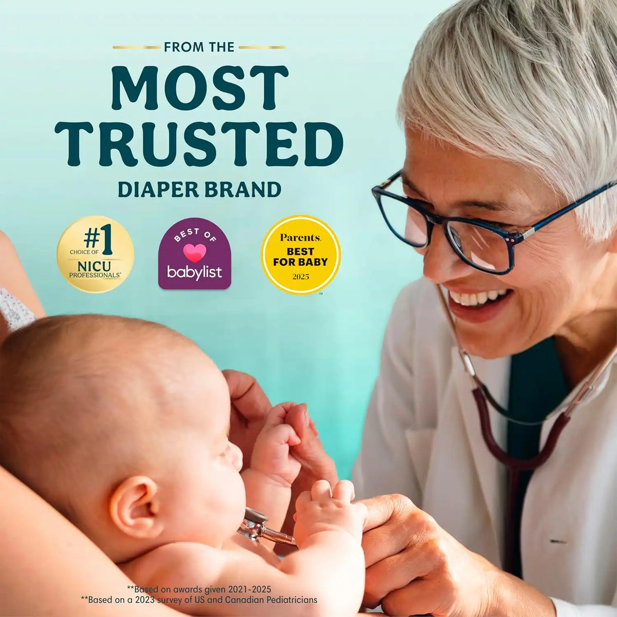 Pampers Swaddlers Diapers, Size 1 (8-14 lbs), 164 Count, Fragrance Free, Hypoallergenic, Absorbent, Pediatrician Recommended, Skin Safe